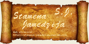 Stamena Jamedžija vizit kartica